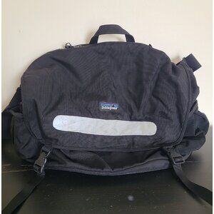 Vintage 90s PATAGONIA Large Critical Mass Canvas Reflective Messenger Bag USA